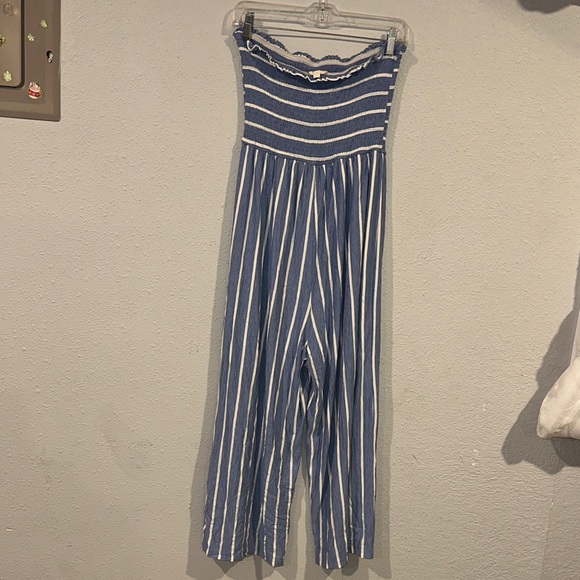 Hem & Thread Navy and White Striped Jumpsuit - Picture 5 of 8
